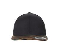 Flexfit Classic Snapback 2-Tone Cap, Blk/Green Camo, one Size