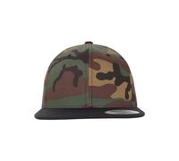 Flexfit Classic Snapback 2-Tone Cap, Green Camo/Black, one Size