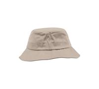 Flexfit Cotton Twill Bucket Hat - Unisex Anglerhut für Damen und Herren, einfarbig, mit patentiertem Flexfit Band, Farbe Khaki, one size