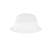 Flexfit Cotton Twill Bucket Hat - Unisex Anglerhut für Damen und Herren, einfarbig, mit patentiertem Flexfit Band, Farbe Weiß, one size