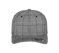 Flexfit Damen und Herren Baseball Caps Glen Check Cap, Black/White, S/M