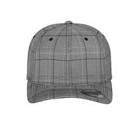 Flexfit by Yupoong Unisex Baseball Cap - Glen Check (6196) - Black/White - S/M