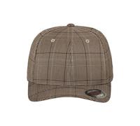 Flexfit Damen und Herren Baseball Caps Glen Check Cap, Brown/Khaki, S/M
