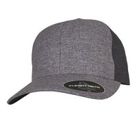 Flexfit Delta Carbon Cap-2 Tone Baseball, Melange Blue/Melange Charcoal, S/M