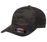 Flexfit Baseball Fitted Cap, Multicam Black, X-Large