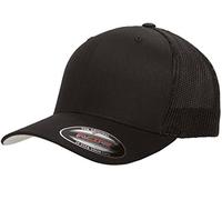Flexfit Erwachsene Mütze Mesh Trucker Kappe, Black, one Size