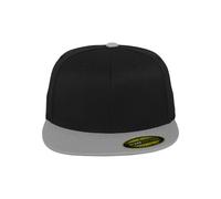 Flexfit Men's Premium 210 Fitted Cap, Black/Silver, S-M UK