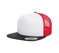 Flexfit F6005FW Foam Trucker Cap White Front Unisex Mesh Snapback Baseball Hat