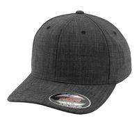 Flexfit Fine Melange Cap Black Baseball Cap Unisex Sporty Stretch Melange