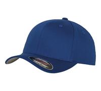 Flexfit Fitted Baseball Cap Hat Curved Peak 6 Panel Mid Profile Shape Silver
