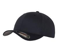 Flexfit Fitted Baseball Cap Hat Curved Peak 6 Panel Mid Profile Shape Silver