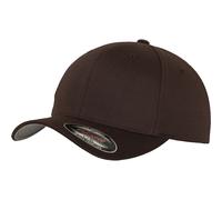 Flexfit Fitted Baseball Cap Hat Curved Peak 6 Panel Mid Profile Shape Silver