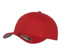 Flexfit Fitted Baseball Cap Hat Curved Peak 6 Panel Mid Profile Shape Silver