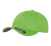 Flexfit Fitted Baseball Cap Hat Curved Peak 6 Panel Mid Profile Shape Silver