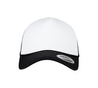 Flexfit Foam Trucker Curved Visor Cap, Black/Wht, one Size