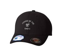 Flexfit Hats for Men & Women Jackass of The Day Embroidery Dad Baseball Cap, Black, L-XL