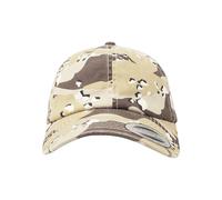 Flexfit Low Profile Camo Washed Cap Unisex Kappe für Damen und Herren, Base Cap mit Camouflage Muster und Schnallenverschluss