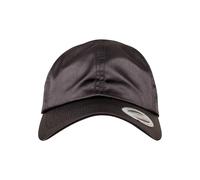 Flexfit Unisex Low Profile Satin Cap Black One Size Yupoong Headwear, Black