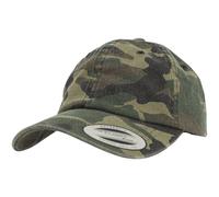 Flexfit Low Profile Washed Kappen, Wood camo, one Size