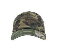 Flexfit Low Profile Washed Kappen, Wood camo, one Size