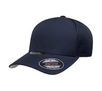 Flexfit Melange Unipanel Trucker Baseball Cap, True Navy, S-M