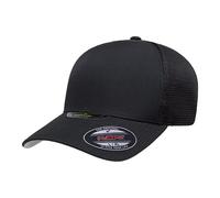 Flexfit Unisex's Melange Unipanel Trucker Cap Baseball, Black, L-XL