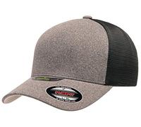 Flexfit Melange Unipanel Trucker Cap, Heather/Black, S-M