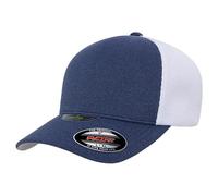 Flexfit Unisex's Unipanel Trucker Cap Baseball, Melange Navy/White, S-M