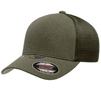 Flexfit Melange Unipanel Trucker Cap, Olive, Large-X-Large