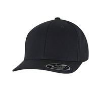 Flexfit Men's 110 Curved Peak Snapback Cap in Black Flexfit Black One Size
