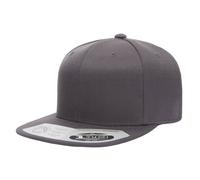 Flexfit Men's 110 Fitted Snapback Cap in Dark Grey Flexfit Dark Grey One Size