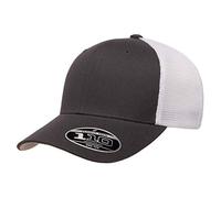 Flexfit Men's 110 Mesh Trucker Hat, Charcoal/White, One Size