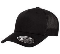Flexfit Men's 110 Recycled Trucker Mesh Cap, Black, One Size