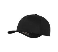 Flexfit Men's 5 Panel Cap in Black Flexfit Black One Size