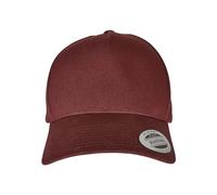 Flexfit 5-Panel Curved Classic Snapback Baseball Cap, Burgundy, One Size
