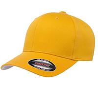 Flexfit Men's Athletic Baseball Fitted Cap, Gold, S-M