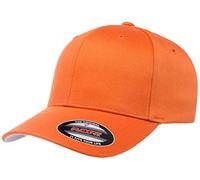 Flexfit Men's Athletic Baseball Fitted Cap, Orange, S-M