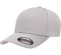 Flexfit Men's Athletic Baseball Fitted Cap, Silver, S-M