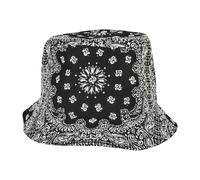 Flexfit Men's Bandana Printed Bucket Hat in Black Flexfit Black One Size