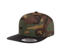 Flexfit Men's Camo Two Tone Snapback Cap in Green Flexfit Green One Size