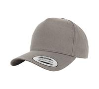 Flexfit Men's Classic 5 Panel Baseball Cap in Grey Flexfit Grey One Size