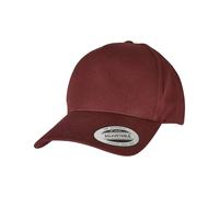 Flexfit Men's Classic 5 Panel Snapback Cap in Burgundy Flexfit Burgundy One Size