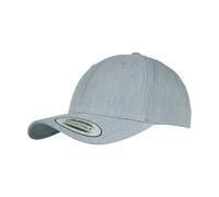 Flexfit Men's Classic Curved Peak Snapback Cap in Grey Flexfit Grey One Size