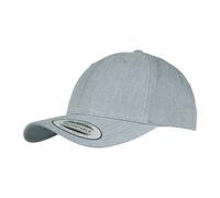 Flexfit Men's Classic Curved Snapback Baseball Cap in Grey Flexfit Grey One Size