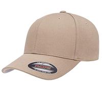 Flexfit Men's Cotton Twill Fitted Cap Hat, Khaki, S-M