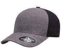 Flexfit Men's Delta Seamless Carbon Cap 2-Tone Baseball, Melange Blue/Melange Charcoal, S-M