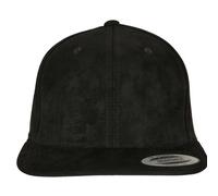 Flexfit Men's Faux Suede Snapback Cap in Black Flexfit Black One Size