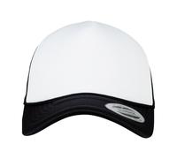 Flexfit Men's Foam Curved Peak Trucker Cap in White Flexfit White One Size
