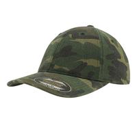 Flexfit Men's Garment Washed Camo Baseball Cap in Dark Green | Size: S/M Flexfit Dark Green S/M