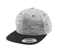 Flexfit Men's Melange Crown Snapback Cap in Jet Black Flexfit Jet Black One Size